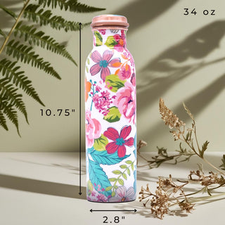 Red Flower Copper Bottle (1L)