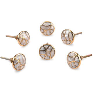 Kyoto Brass Knobs | Mother of Pearl (Set of 6)