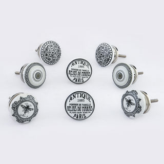 Mix Design Printed Ceramic Knobs ( Set of 8 )