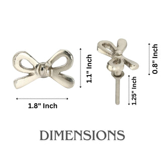 Brass Chrome Bow Knobs (Set of 6)