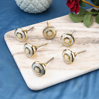 Sorrento Brass Knobs | Mother of Pearl (Set of 6)