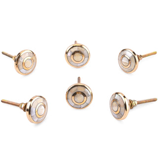 Sorrento Brass Knobs | Mother of Pearl (Set of 6)