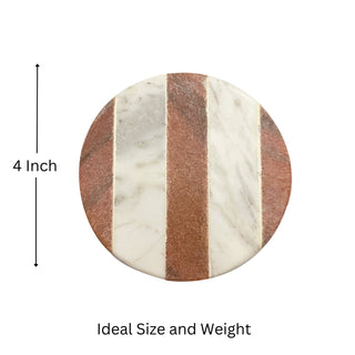 Marble Coaster 3 Pink Stripe (Set of 6)