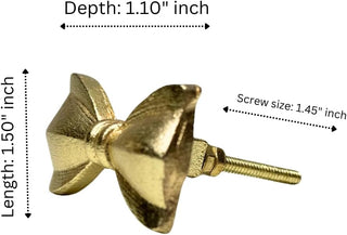 Bow Tie Brass Knobs (Set of 6)
