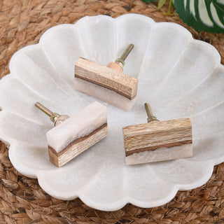 Wooden Rectangle Knobs (Set of 6)