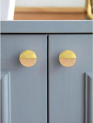 Half Moon Wooden Knobs (Set of 6)
