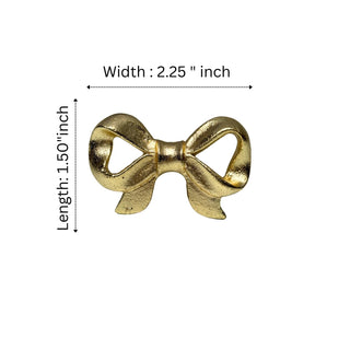 Rose Tie Bow Brass Knobs (Set of 6)