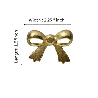Ribbon Tie Bow Brass Knobs (Set of 6)