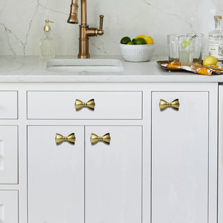 Bow Tie Brass Knobs (Set of 6)