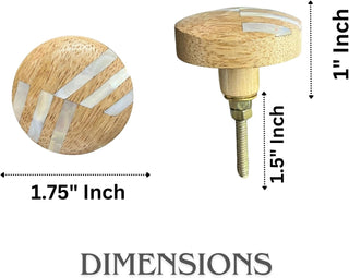 Renaksh Wooden Knobs | Mother of Pearl (Set of 6)