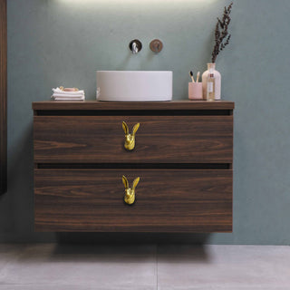 Bunny Face Brass Knobs (Set of 6)
