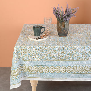 Athena Cotton Table Cloth - Hand Blockprint