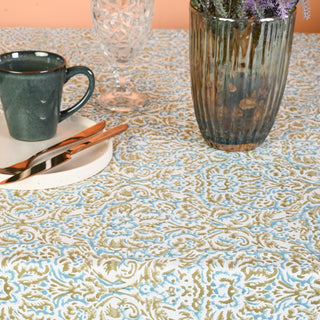 Athena Cotton Table Cloth - Hand Blockprint