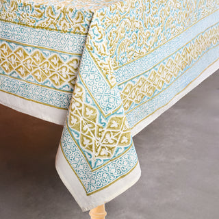 Athena Cotton Table Cloth - Hand Blockprint
