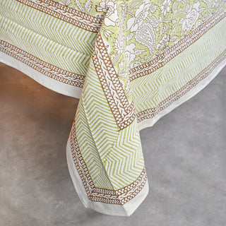 Iris Cotton Table Cloth - Hand Blockprint
