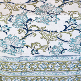 Acantha Cotton Table Cloth - Hand Blockprint