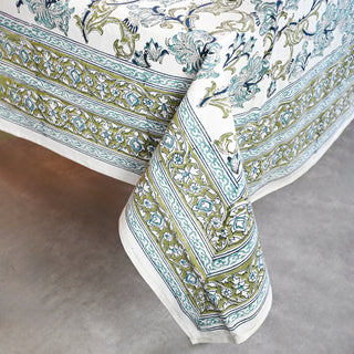 Acantha Cotton Table Cloth - Hand Blockprint