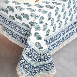 Eros Cotton Table Cloth - Hand Blockprint