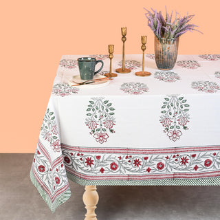 Agatha Cotton Table Cloth - Hand Blockprint