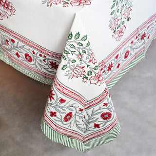 Agatha Cotton Table Cloth - Hand Blockprint
