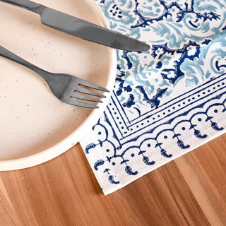 Atlas Cotton Table Runner Hand Blockprint