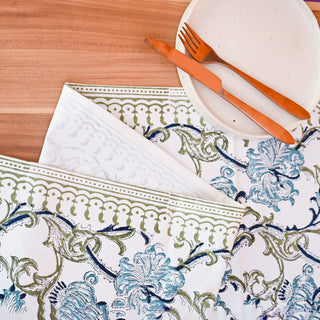 Acantha Cotton Table Runner Hand Blockprint