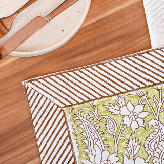 Iris Cotton Table Runner Hand Blockprint