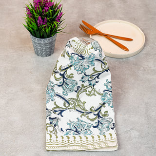 Acantha Cotton Napkin - Hand Blockprint (Set of 4)