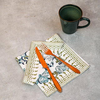 Acantha Cotton Napkin - Hand Blockprint (Set of 4)