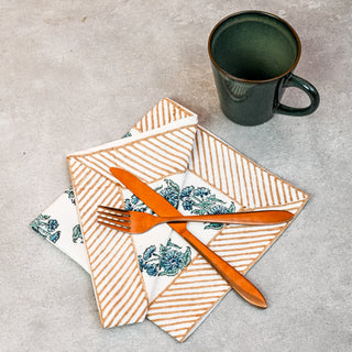 Eros Cotton Napkin - Hand Blockprint (Set of 4)