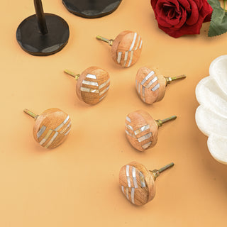 Renaksh Wooden Knobs | Mother of Pearl (Set of 6)