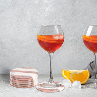 Marble Coaster 3 Pink Stripe (Set of 6)