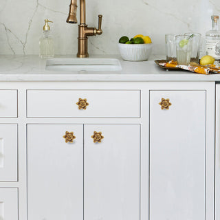 Gold Flower Knobs for Cabinet