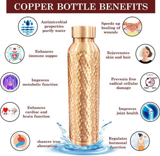 Oreo Hammered Copper bottle 34OZ