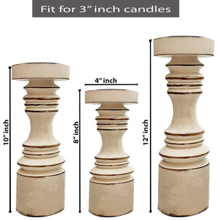 Simple Modern Wooden Candle Holder (Set of 3)