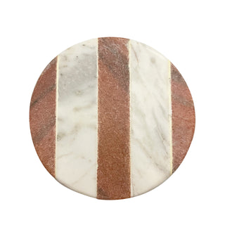 Marble Coaster 3 Pink Stripe (Set of 6)