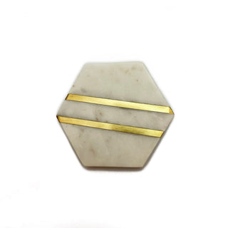 Hexagon Marble Coaster (Set of 6)