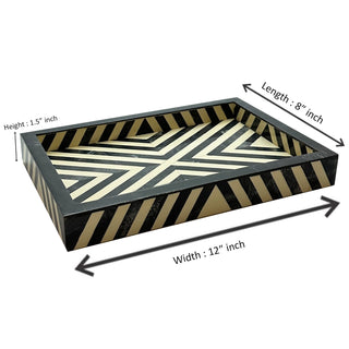 Black stripes Tray
