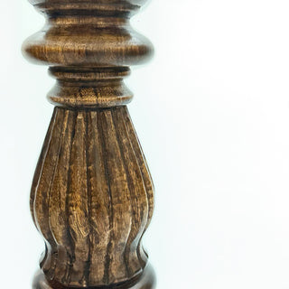 Dark Brown Wooden candle holder ( Set of 3 )