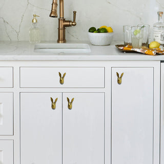 Bunny Face Brass Knobs (Set of 6)