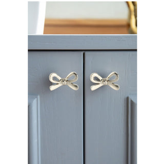 Brass Chrome Bow Knobs (Set of 6)