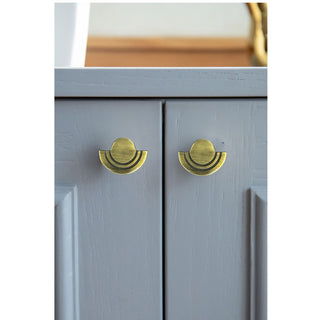 Half Moon Brass Knobs (Set of 6)
