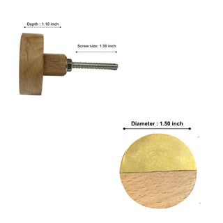 Half Moon Wooden Knobs (Set of 6)