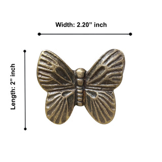 Antique Gold Butterfly Shape Knobs (Set of 6)
