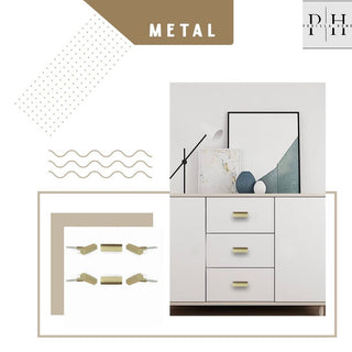 Golden Catania Metal Knobs (Set of 6)