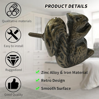 Squirrel Metal Knobs (Set of 6)