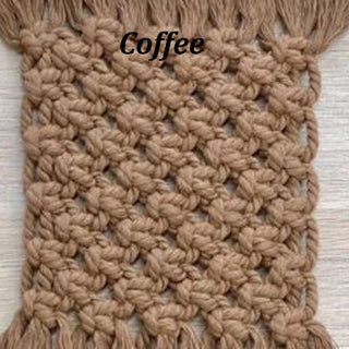 Macrame Handmade Rectangle Coasters  ( Set of 6)