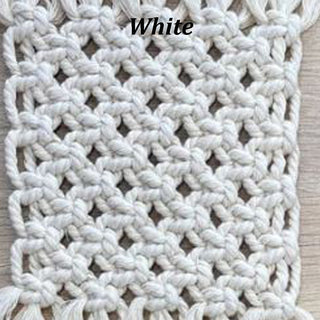Macrame Handmade Rectangle Coasters  ( Set of 6)