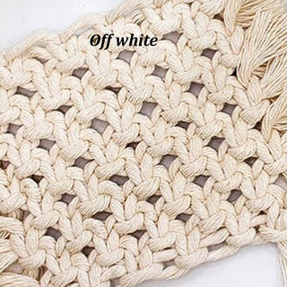 Macrame Handmade Rectangle Coasters  ( Set of 6)