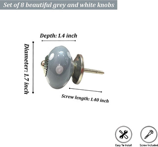 Handmade Sikar Ceramic Knob ( Set of 8 )